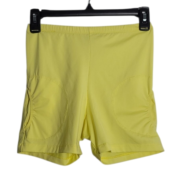 Tail Pants - TAIL Yellow Athletic Lightweight Performance Biker Shorts Size Small